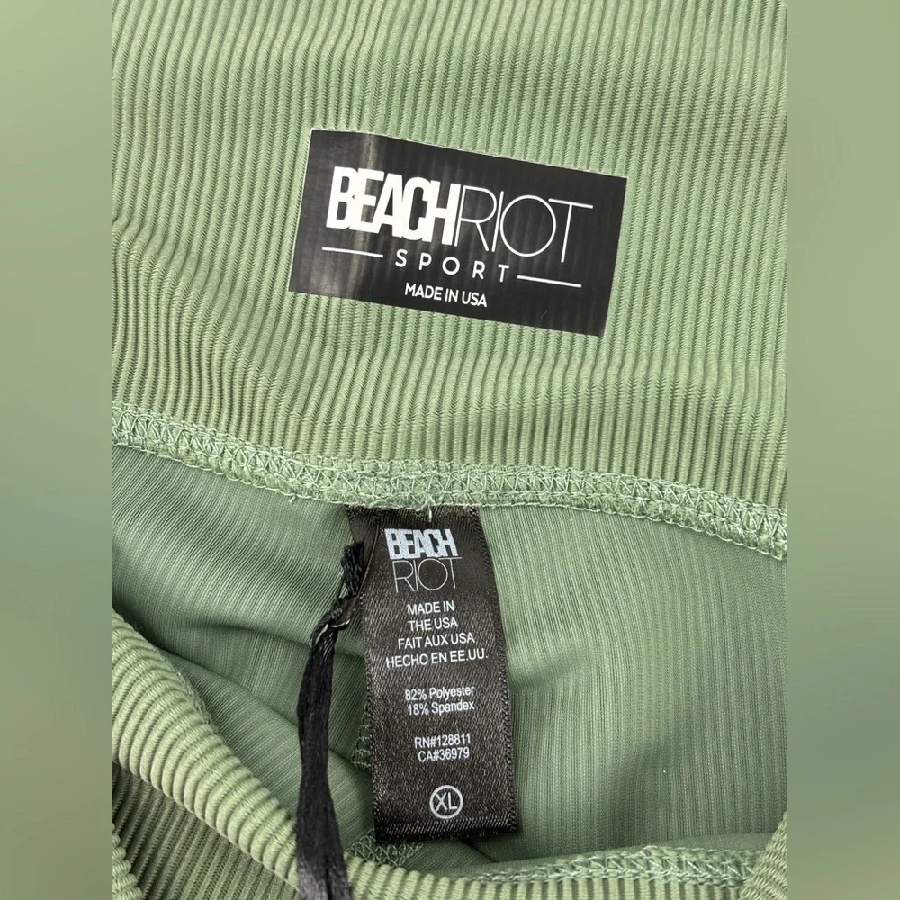 Beach Riot | Ayla Ribbed Leggings |‎ Sage | Women’s Size XL | NWT